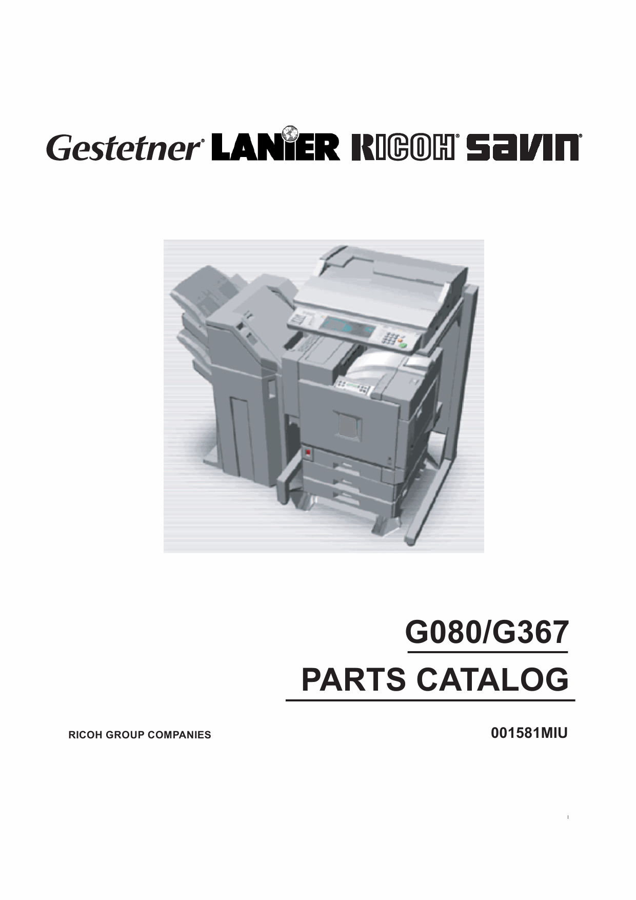 RICOH Options G080 G367 Parts Catalog PDF download-1 RICOH Options G080 G367 Parts Catalog PDF download-1